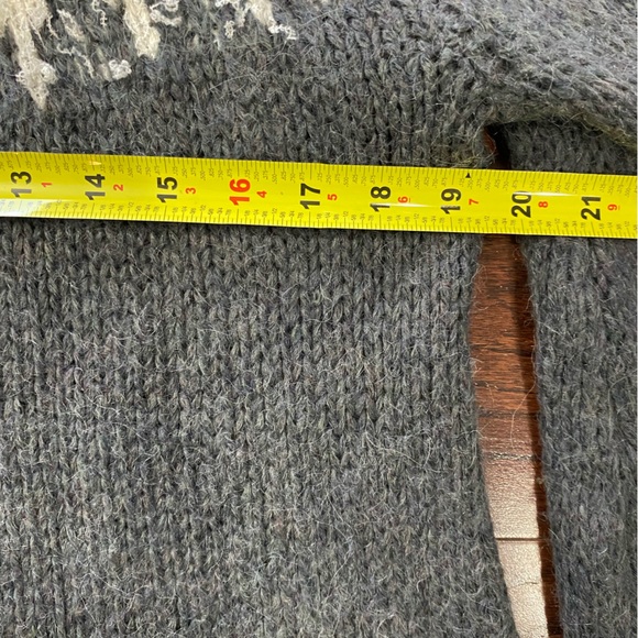 Free People Fair Isle Gray Sweater Size M - Picture 6 of 8